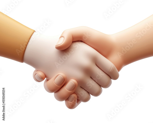 Wallpaper Mural Handshake between diverse individuals symbolizing agreement and cooperation on a transparent background, cutout PNG Torontodigital.ca