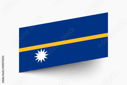 Free Download Flag of Nauru. Nauru flag official colors tilted icon digital vector illustration design. - GFXLoad