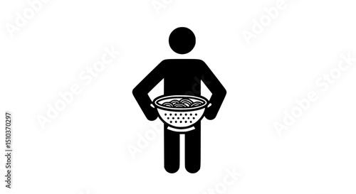 Man holding colander