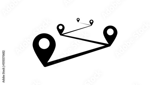project symbol, black isolated silhouette