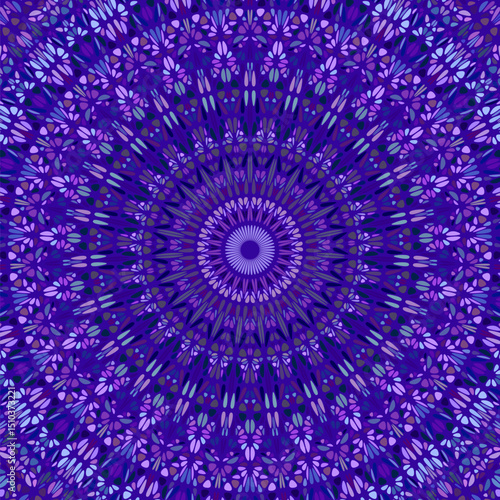 Dynamic colorful abstract radial floral mosaic pattern background