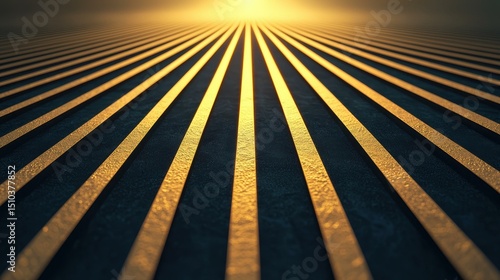 Golden Lines Converging at Sunset Abstract Background Image