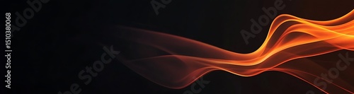 Fiery red and orange flames burning on a black background in a wide horizontal banner format with copy space, suitable for heat, energy, fire concepts, and dramatic visual design elements.