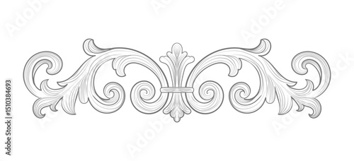 Vintage decorative ornament, frame swirls and scrolls retro design vector shape. element for design invitations paper, cards or textile. isolated on white.