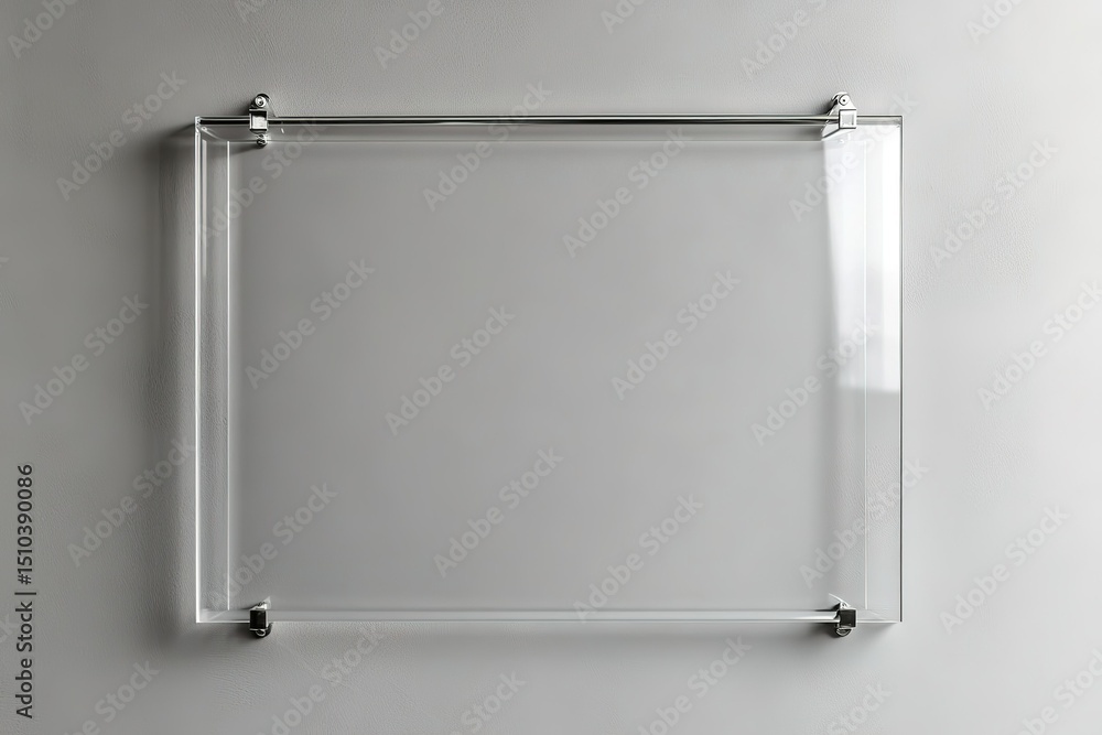 Blank clear acrylic wall mounted sign frame Blank clear acrylic wall mounted sign frame