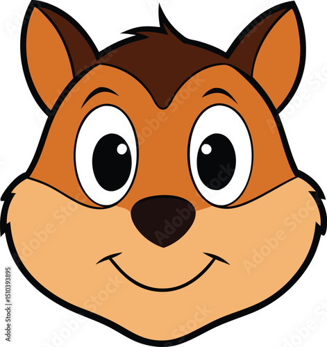 chipmunk head icon clipart vector on transparent background