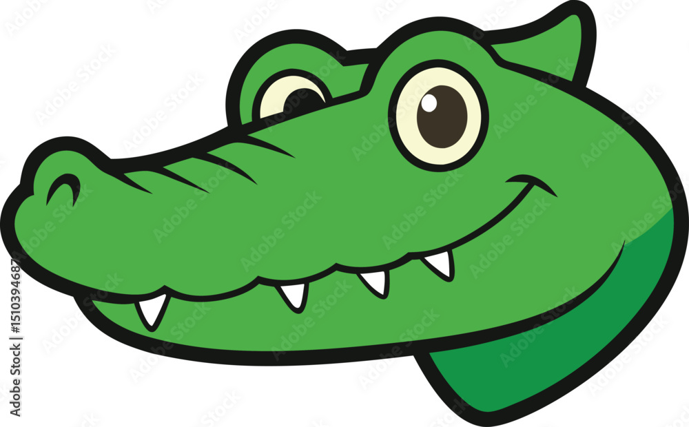 Naklejka premium crocodile head icon clipart vector on transparent background
