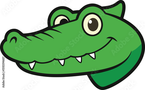 crocodile head icon clipart vector on transparent background