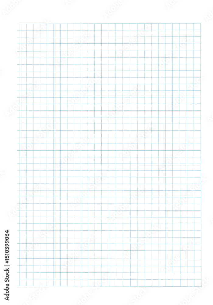 Checkered sheet with transparent background, blue grid Checkered sheet with transparent background, blue grid