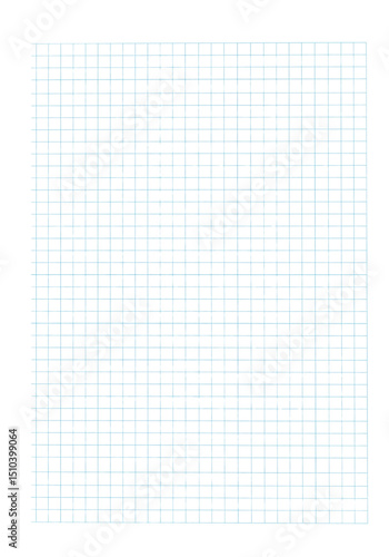 Checkered sheet with transparent background, blue grid