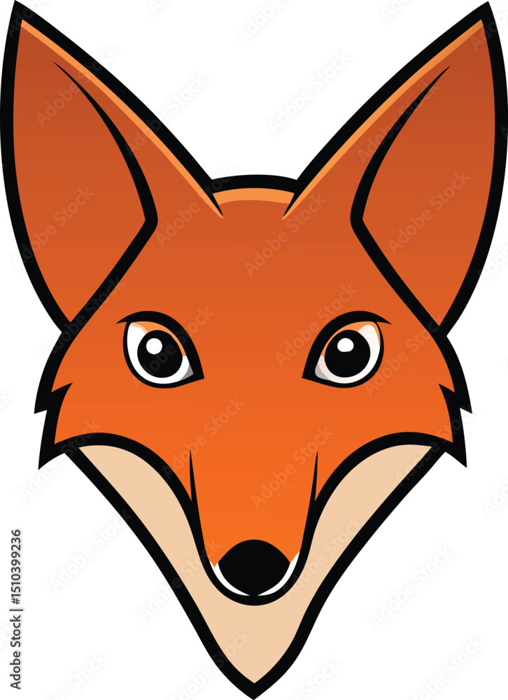 Fototapeta premium jackal head clipart vector on transparent