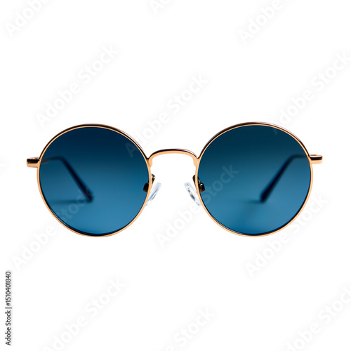 Round sunglasses isolated on a transparent background
