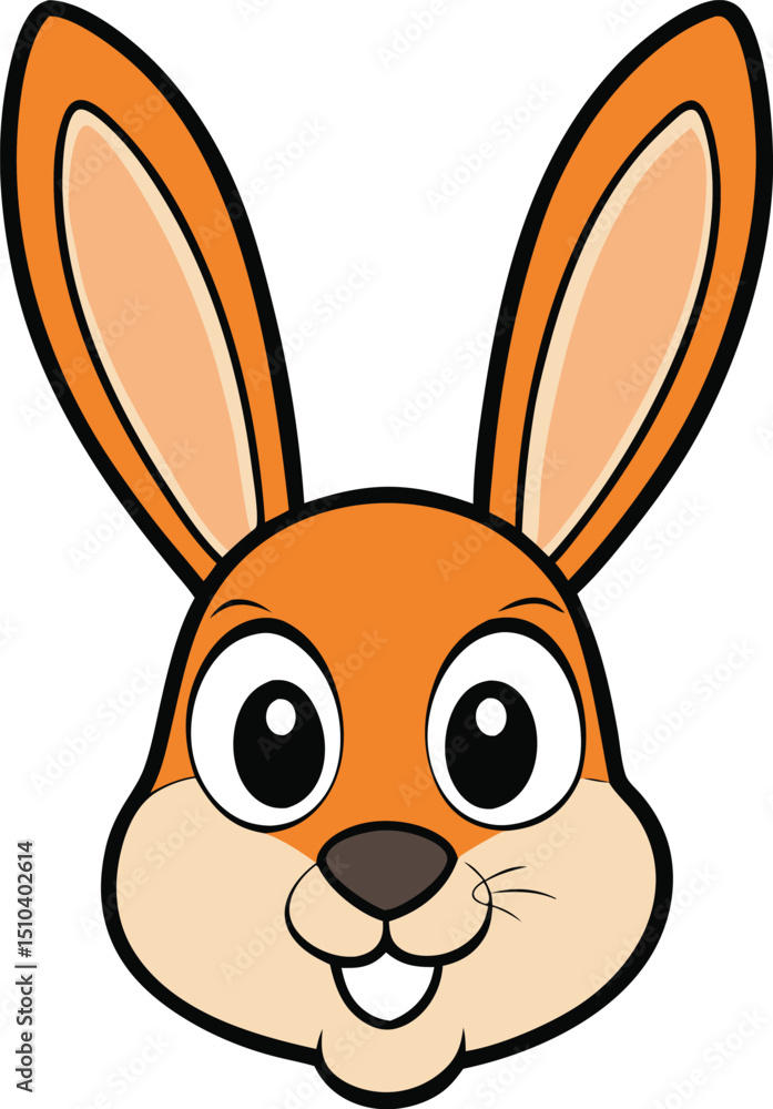Obraz premium rabbit head clipart vector on transparent
