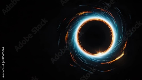 Wallpaper Mural An artistic visualization of a black hole, showing a stunning swirl of color and light surrounding it. Torontodigital.ca