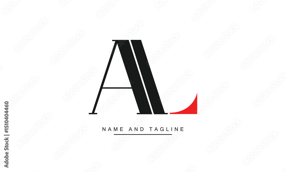 AL, LA, A, L Abstract Letters Logo Monogram AL, LA, A, L Abstract Letters Logo Monogram