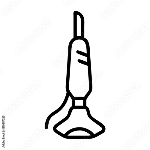 Iron illustration in minimal vector style, concept of appliances, vector  