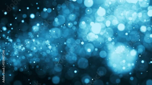 Calm animation of particles in a mystical blue light (NMPLID_00019), perfectly looped 