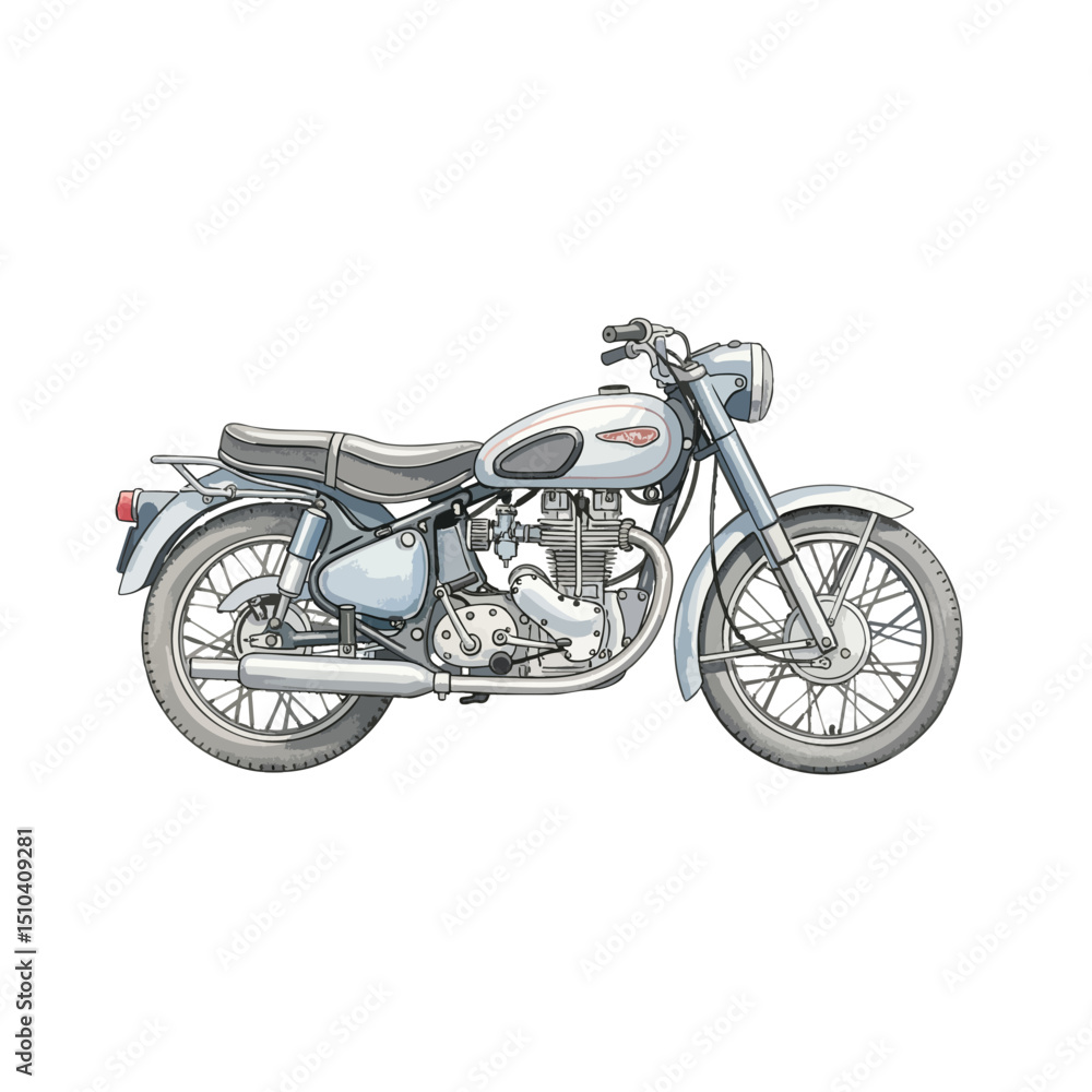 Watercolour Illustration of a motorbike on Transparent PNG Background Watercolour Illustration of a motorbike on Transparent PNG Background