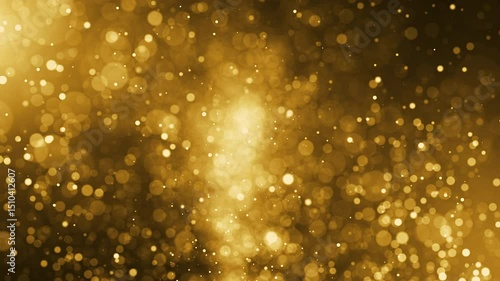 Calm animation of particles in a luxury golden light (NMPLID_00029), perfectly looped 