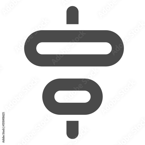 Clean and Modern Icon of align horizontally