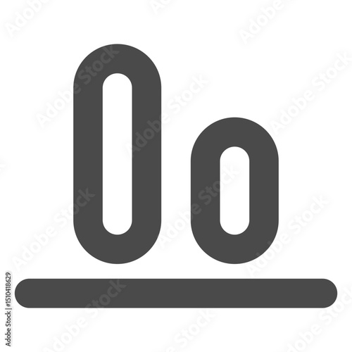 Clean and Modern Icon of align bottom