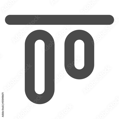 Clean and Modern Icon of align top