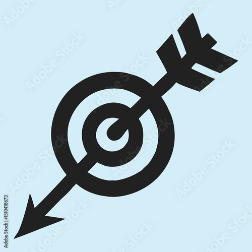 Arrow hitting target icon