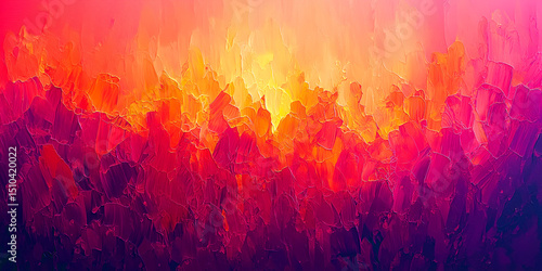 Colorful textured brushstrokes abstract art displaying warm vibrant artistic impressions