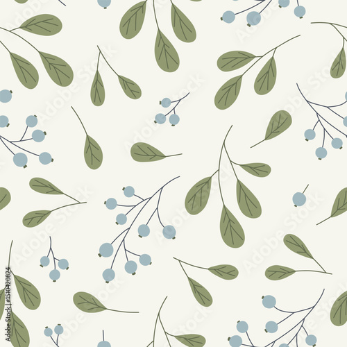 Hand drawn berries seamless pattern. Vector illustration can be used for fabrics, wallpaper, web, invitation, card.