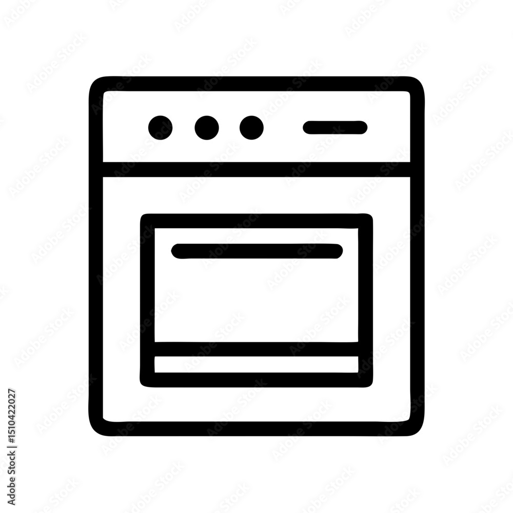 Oven Vector Illustration – Modern Kitchen Appliance Design Oven Vector Illustration – Modern Kitchen Appliance Design