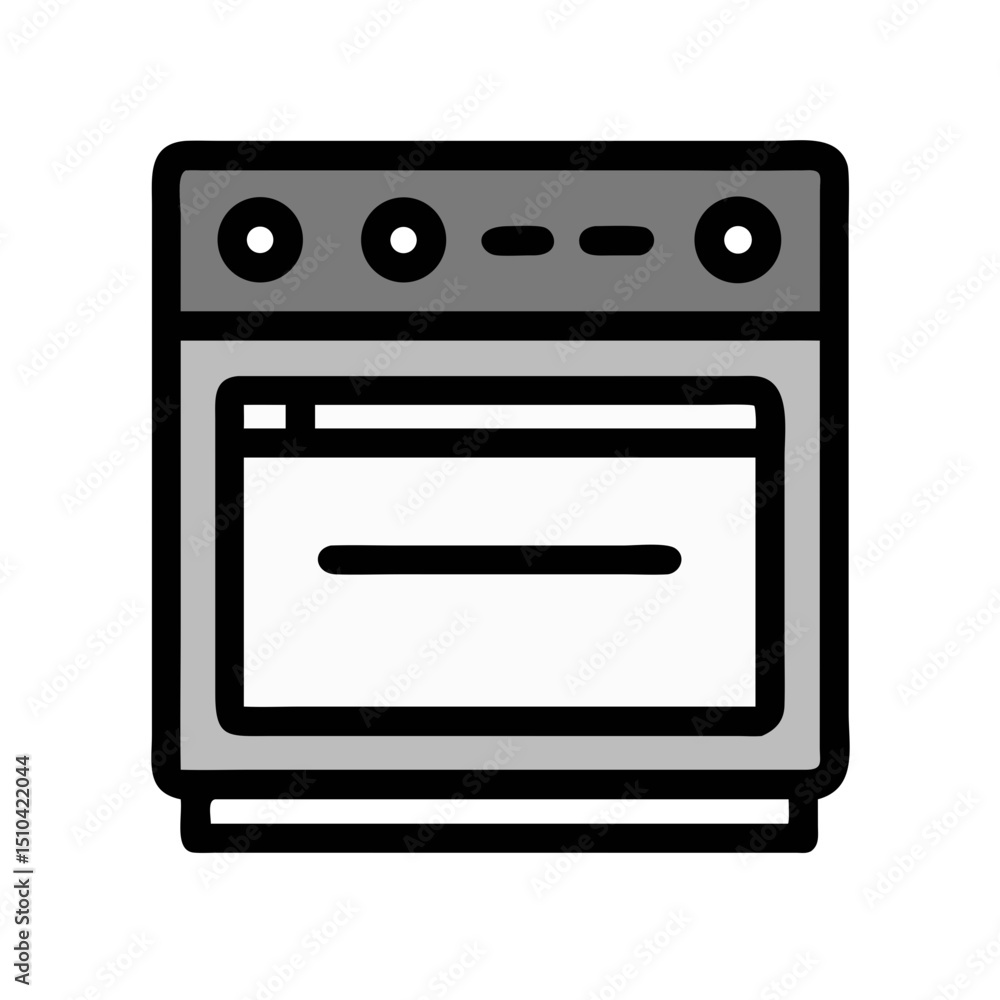 Oven Vector Illustration – Modern Kitchen Appliance Design Oven Vector Illustration – Modern Kitchen Appliance Design