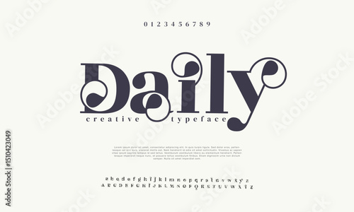 Minimal luxury font alphabet logo. Typography beauty fashion elegant minimalist serif italic fonts decorative wedding vintage retro logos. vector illustration
