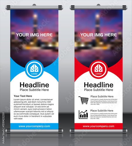 Business Marketing rollup banner design, corporate Business rollup banner Template Design. Digital Marketing Agency rollup banner design.