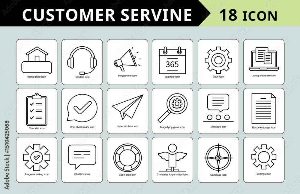 Customer service set of web icons in line style. Help and support. Support and service vector icons for web and mobile app. Customer service set of web icons in line style. Help and support. Support and service vector icons for web and mobile app.