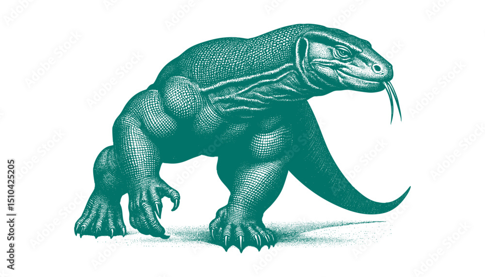 Obraz premium Ackie Monitor lizard vector