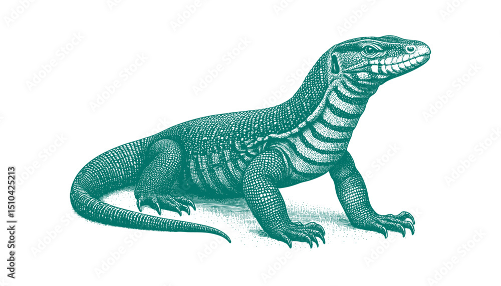 Obraz premium Ackie Monitor lizard vector