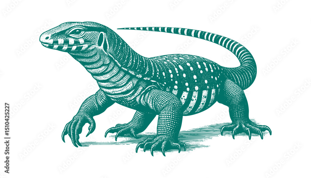 Obraz premium Ackie Monitor lizard vector