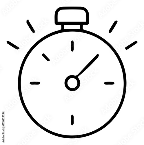 Precision Timekeeping: An Illustrative Stopwatch Icon for Timed Activities