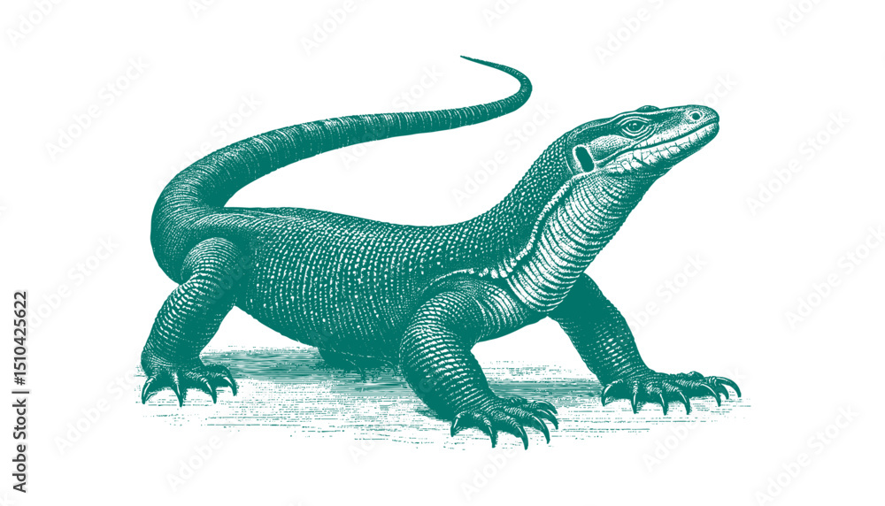 Fototapeta premium Ackie Monitor lizard vector