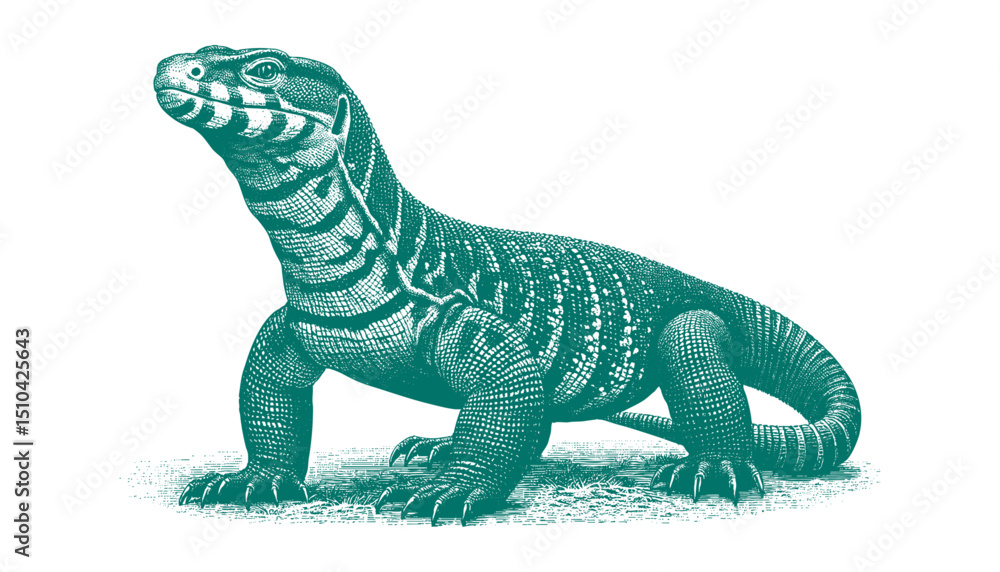 Obraz premium Ackie Monitor lizard vector