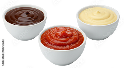 Bowls with sauces png