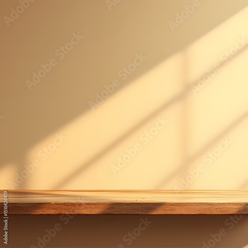 empty wooden shelf