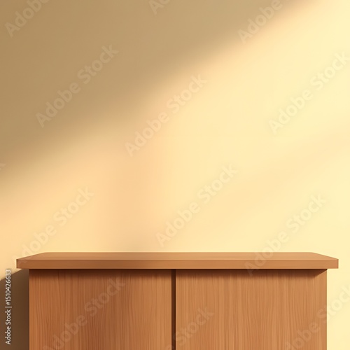 empty wooden shelf