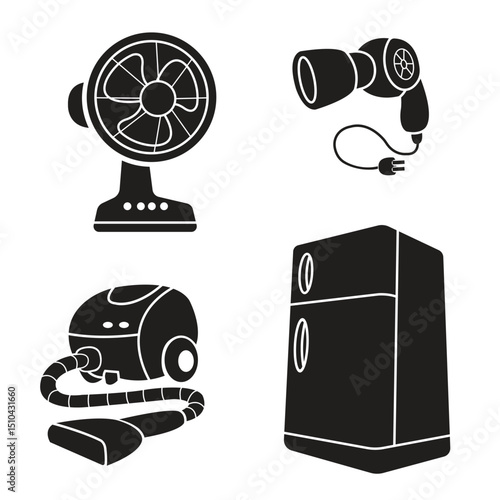 electornic silhoutte vector design