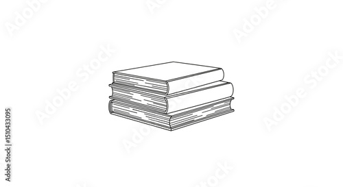 Stack of books in a minimalistic style