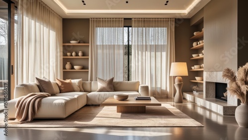 Wallpaper Mural Minimalist Living Room with Cozy Aesthetic Rich Torontodigital.ca