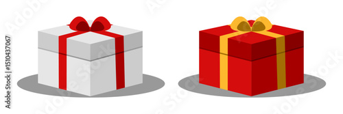 Gift box icon. Gifts and presents for holiday celebration and special sales offer. birthday celebration, special give away pack Isolated 