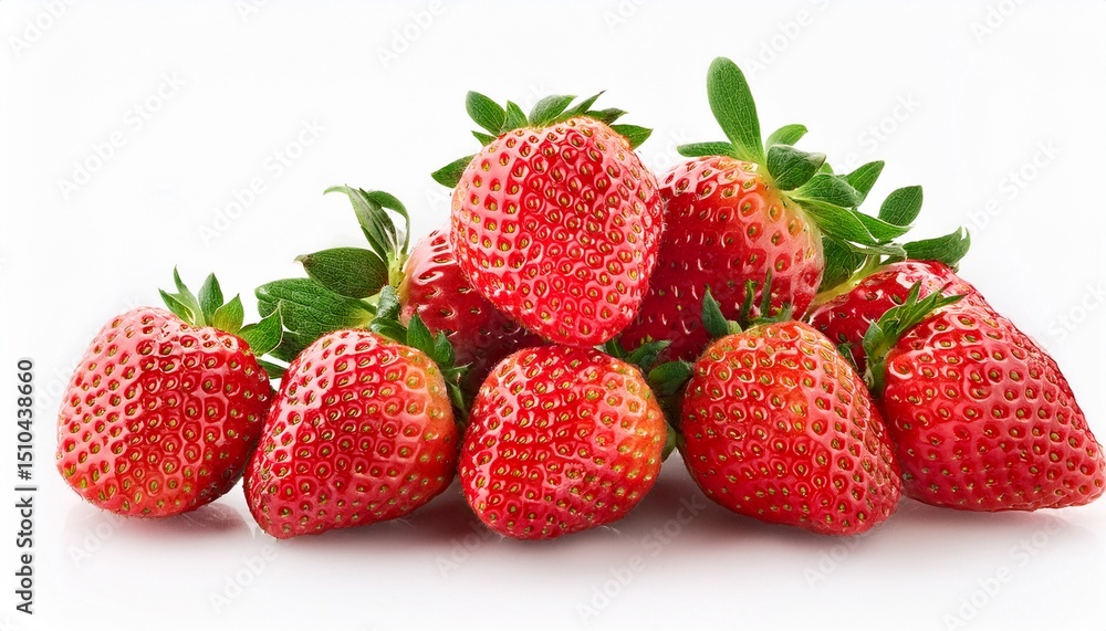 strawberry isolated on white background generative ai strawberry isolated on white background generative ai