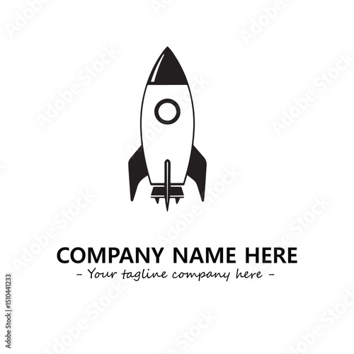 Rocket silhouette logo company design vector illustration