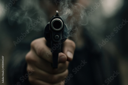 Man holding a gun.